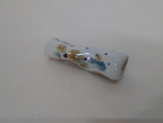 CHILLUM - Crystal Clear 7 Pinched - Handmade Ceramic #639