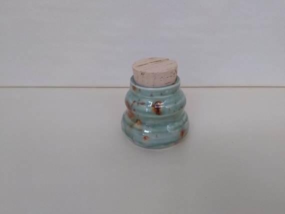 STASH JAR - Lotus Blossom Mid - Handmade Ceramic #360