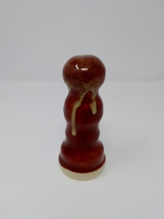 ADULT SEX TOY - Dripping Albany Firebrick - Handmade Ceramic #199