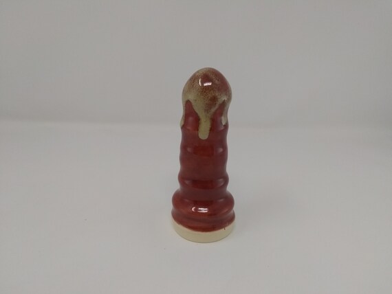 ADULT SEX TOY - Dripping Albany Firebrick - Handmade Ceramic #334