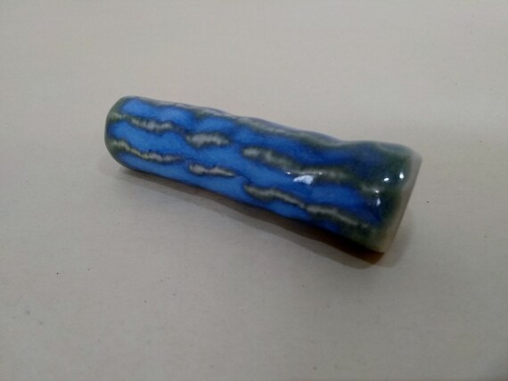 CHILLUM - Sky Blue Thinline - Handmade Ceramic #633
