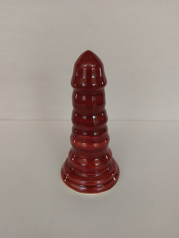 ADULT SEX TOY - Deep Firebrick - Handmade Ceramic #23