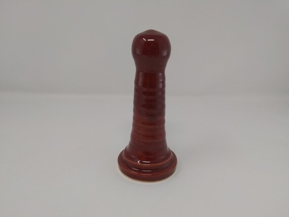 ADULT SEX TOY - Deep Firebrick - Handmade Ceramic #333