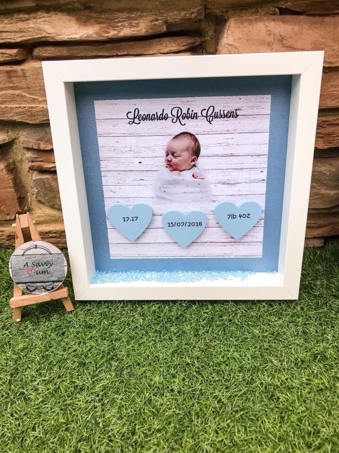 Newborn Baby Photo Frame Personalised With Name Weight Date Etsy