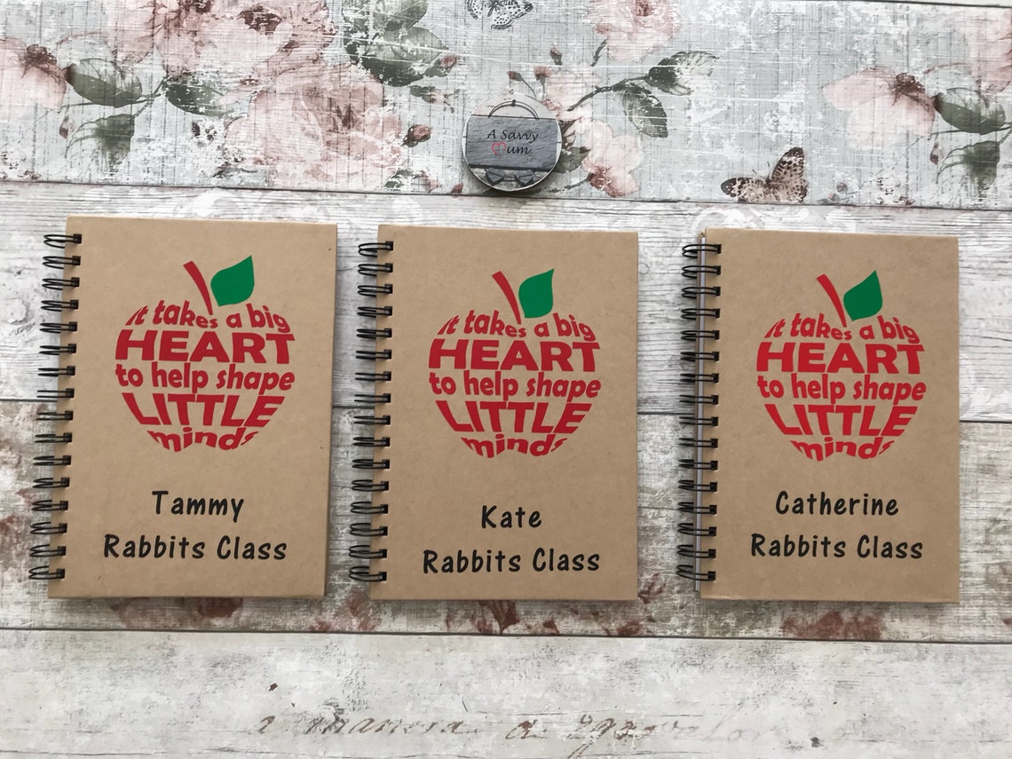 Personalised teacher notebook teacher notepad teacher Etsy