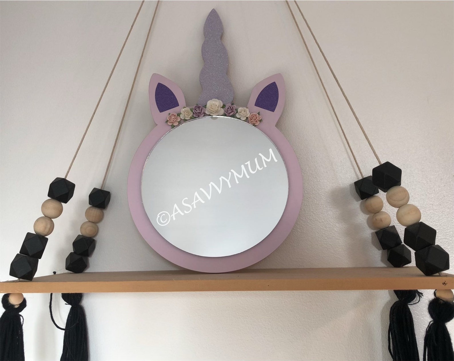 Personalised Unicorn Wall Mirror Etsy UK