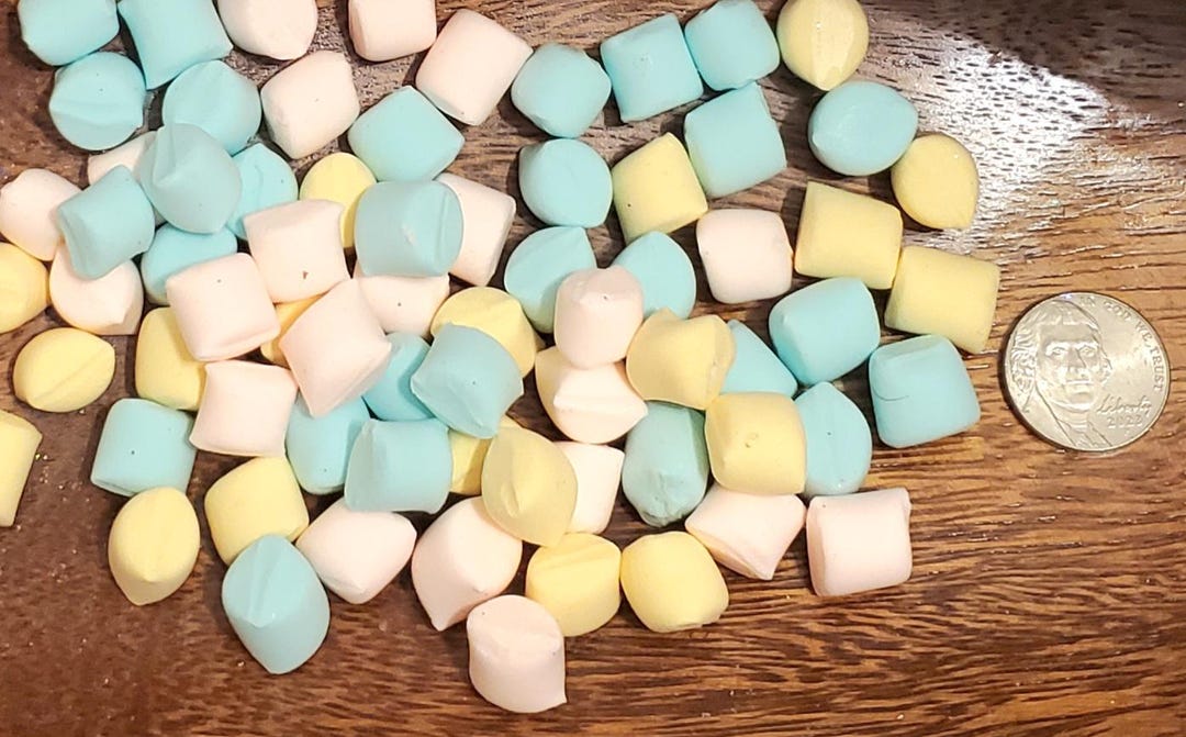 Set of 21 Pastel Cotton Candy Colored Turquoise Blue Pink Yellow 1/2 ...