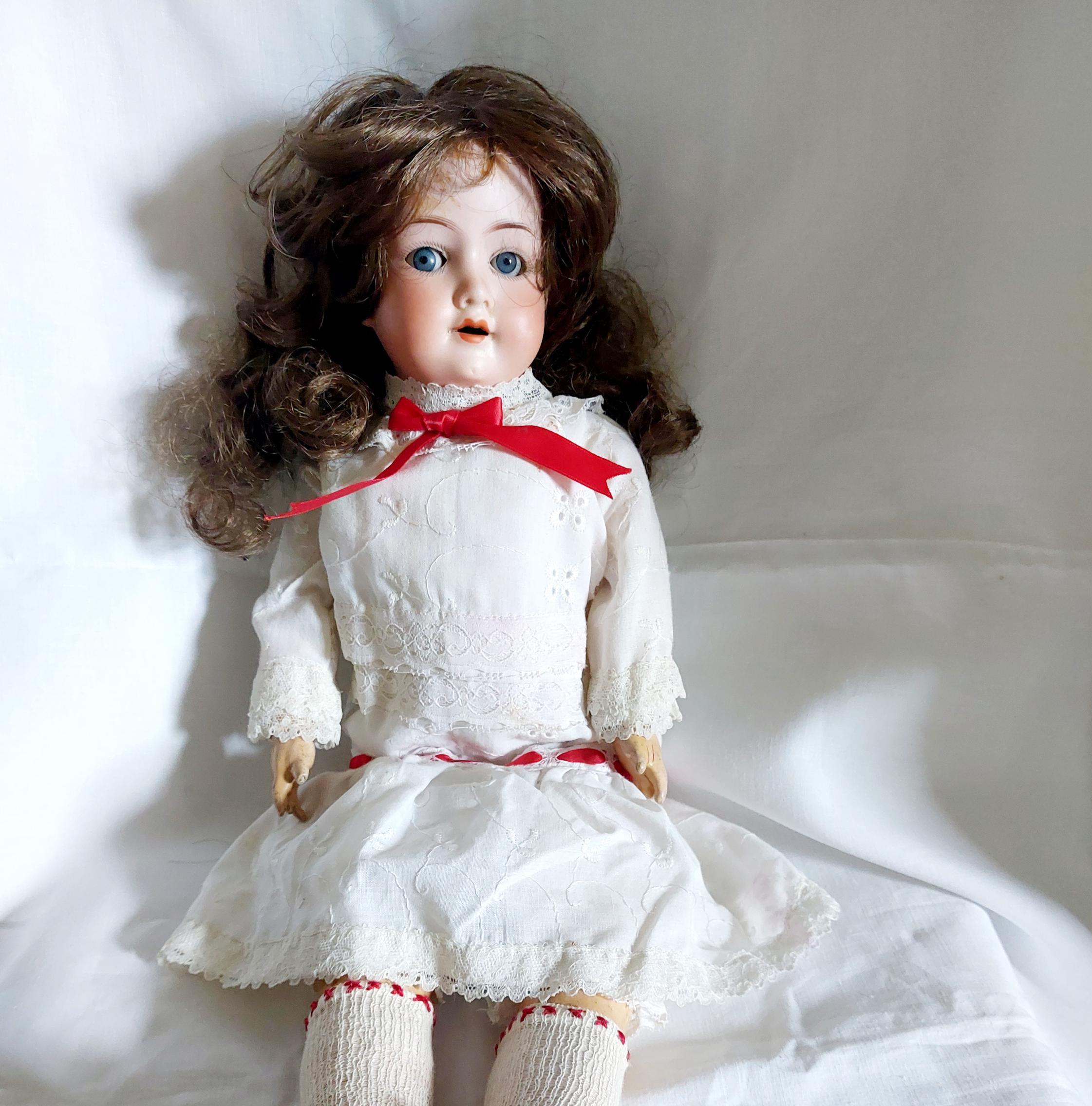 Ancienne Poupée Armand Marseille 390 – Tête En Porcelaine (bisque) – 17 Cm – Allemagne