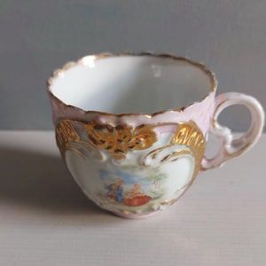 Small Antique Porcelain German Tea Cup/Demitasse Circa 1800&#39;s