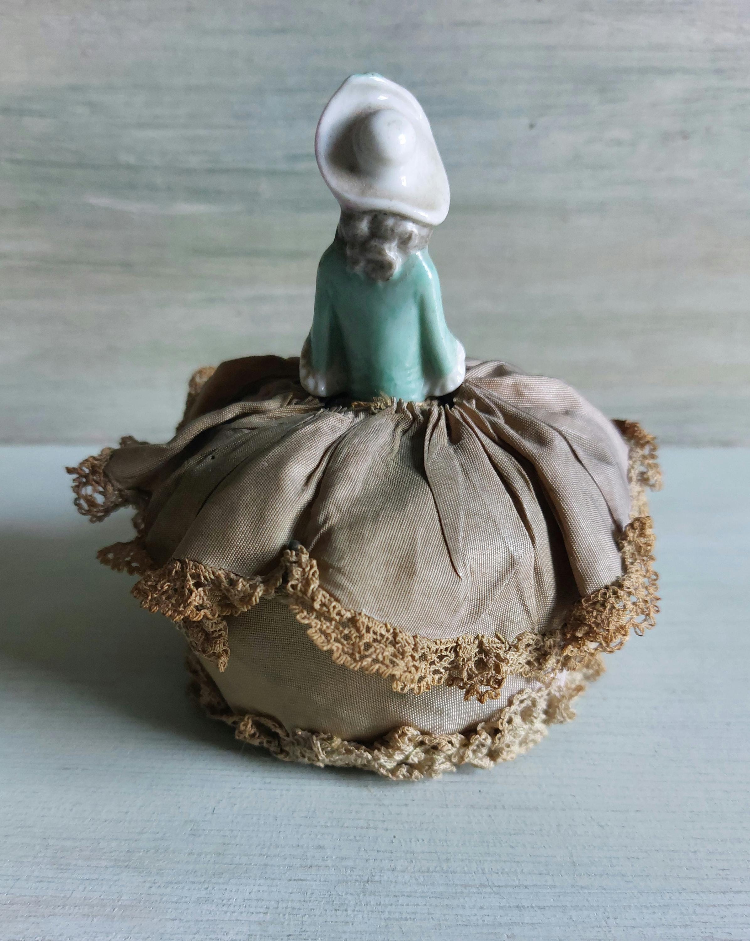 アンティーク ハーフドール ピンクッション ピンドリー ビクトリア朝