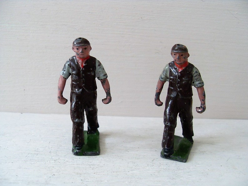 Vintage Johillco Lead Miniature Farmer Figurines John Hill & Etsy