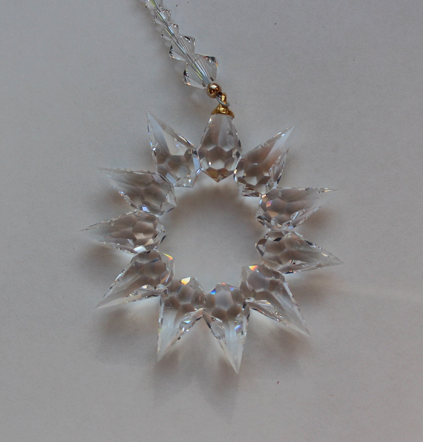 Preciosa Handcrafted 50mm Bohemian Crystal Clear Star Prism Suncatcher 2/"