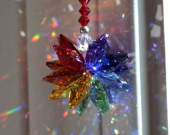 Swarovski Crystal Rainbow Burst Sun Catcher