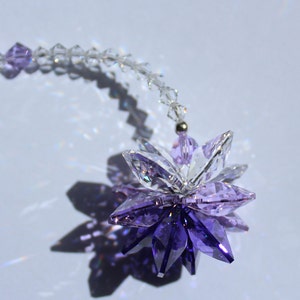 Crystal Burst Sun Catcher in Purples and Clear Made With Swarovski ...