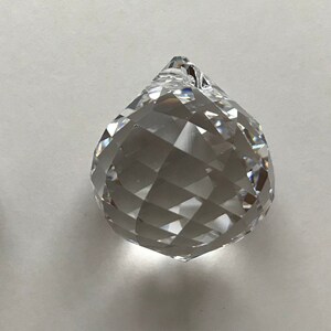 Sea Glass and Swarovski Crystal 20mm or 30mm Swirl Ball Sun Catcher W ...