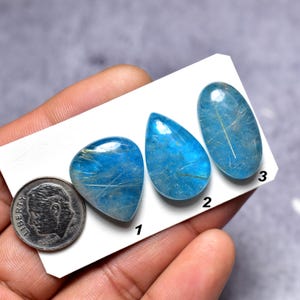 Apatit Guldrutil Doublet Cabochons, Lösa Ädelstenssmycken