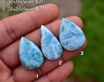 Larimar Cabochons, Natural Larimar, Cabochons for Jewelry, Larimar Gemstone, Turquoise Fancy Shape, Larimar Jewelry, Cabochons, Gemstone
