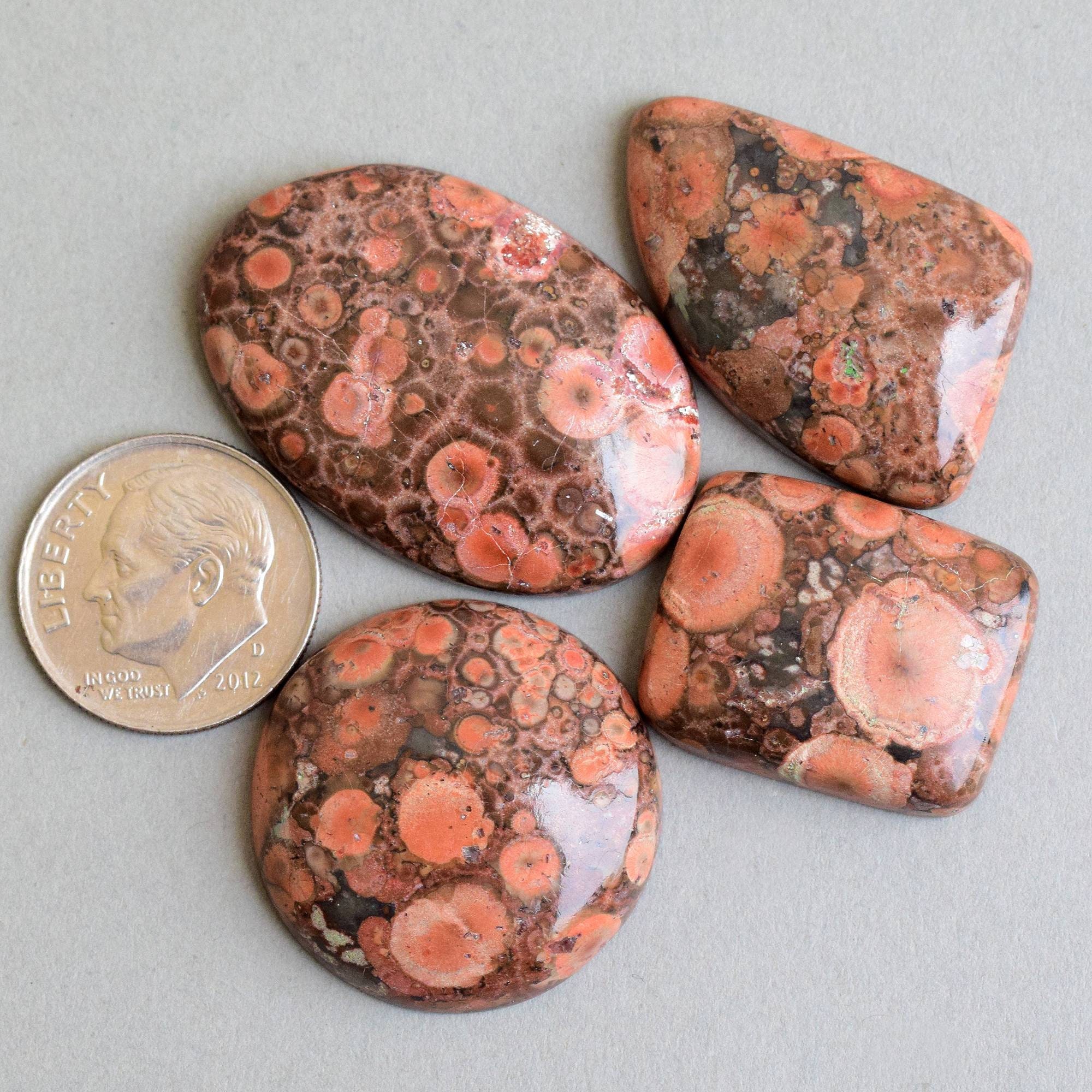 Red Poppy Jasper / Jasper /Cabochons / Cabochons /Rosecuts / Etsy