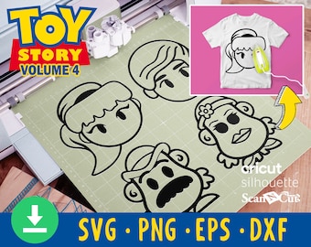 Toy Story Volume 4 SVG Files For Cricut, Silhouette, Scanncut. Instant Download. Files for svg, png, eps, dxf