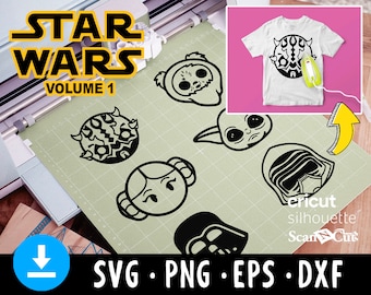 Star Wars Volume 1 SVG Files For Cricut, Silhouette, Scanncut. Instant Download. Files for svg, png, eps, dxf