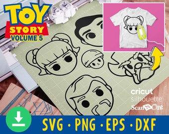 Toy Story Volume 5 SVG Files For Cricut, Silhouette, Scanncut. Instant Download. Files for svg, png, eps, dxf