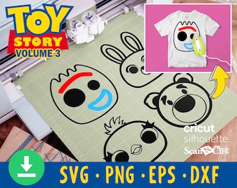 Toy Story Volume 3 SVG Files For Cricut, Silhouette, Scanncut. Instant Download. Files for svg, png, eps, dxf