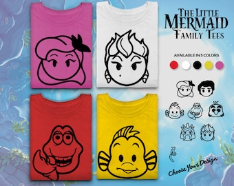 Personalized Little Mermaid T-Shirt – Disney Family Vacation Matching Tees