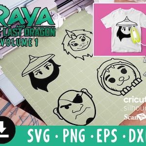 VOLUME 1 - Raya and The Last Dragon SVG Bundle | Files For Cricut, Silhouette, Scanncut. Instant Download! svg, png, eps, dxf