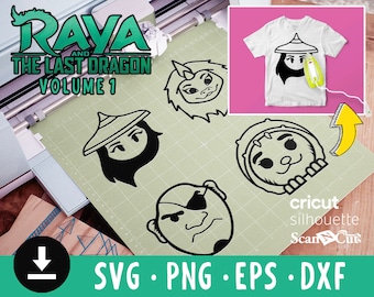 VOLUME 1 - Raya and The Last Dragon SVG Bundle | Files For Cricut, Silhouette, Scanncut. Instant Download! svg, png, eps, dxf