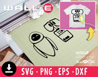 Wall-E SVG Files Bundle - svg, png, eps, dxf - Perfect for Cricut, Silhouette, ScanNCut - DIY Crafts & Decor