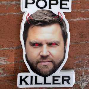 Adesivo JD Vance Pope Killer