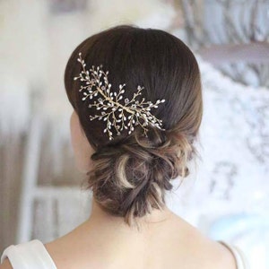 wedding hair vine, bridal hair vine, boho hair vines, wedding hair vine, gold hair vine, statement headpiece image 1