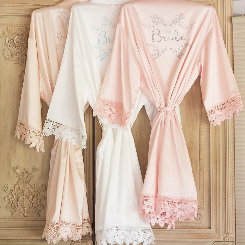 Batas de dama de honor batas de kimono batas de novia Etsy España
