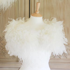 Feather bolero/ostrich feather wrap/bridal wrap/bridal bolero/wedding boleros/wedding wraps/wedding shrugs/wedding accessories zdjęcie 6