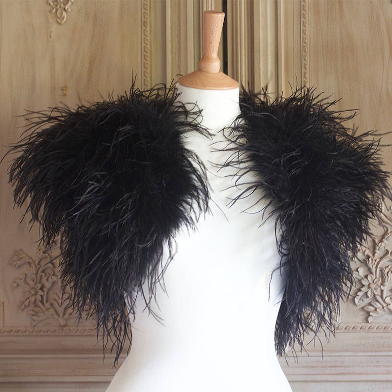 Luxury Bolero, Feather Bolero, Ostrich Feather, Feather Shrug, Feather ...