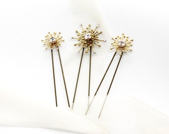 hair pins, bridal pins, bridal headpiece, gold hairpins, bridal accessories, wedding hairpins, hair jewellery, celestial pin, bridesmaid