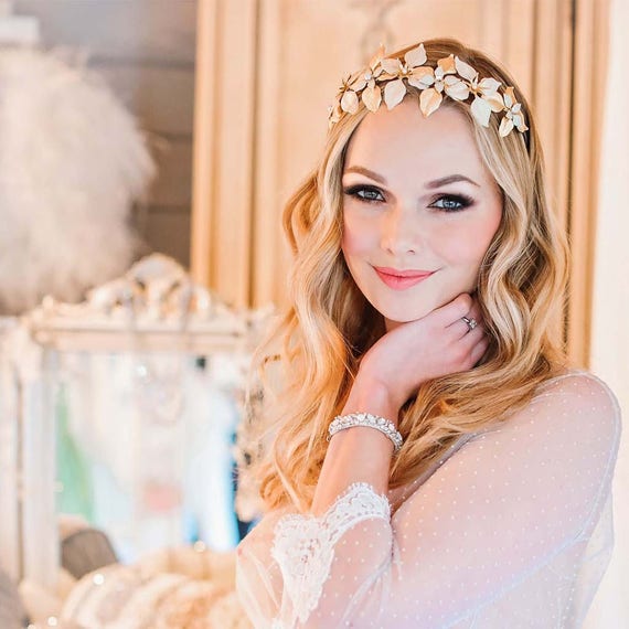 Swarovski crystal crown head piece Armorette Bridal Headband – Radiant Swarovski Crystals  main image 3