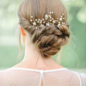 Bridal Hair Pins, beaded hair pins, beaded bridal pins, wedding hair pins, pearl hair pins, bridesmaid hair pins, hair jewellery image 1