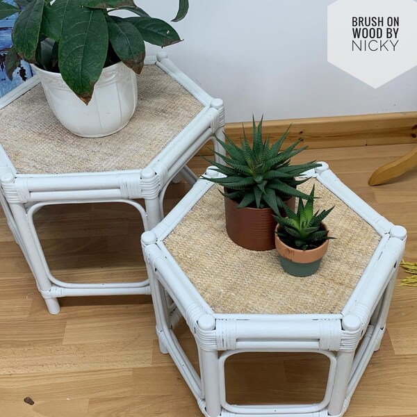 Cane Side Table Etsy UK