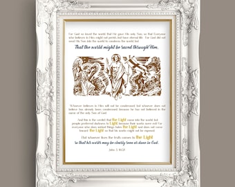 The Light John 3:16 Poster - Digital File