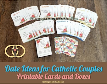 Catholic Date Cards - Floral