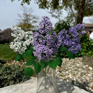 Beaded Lilac Bouquet