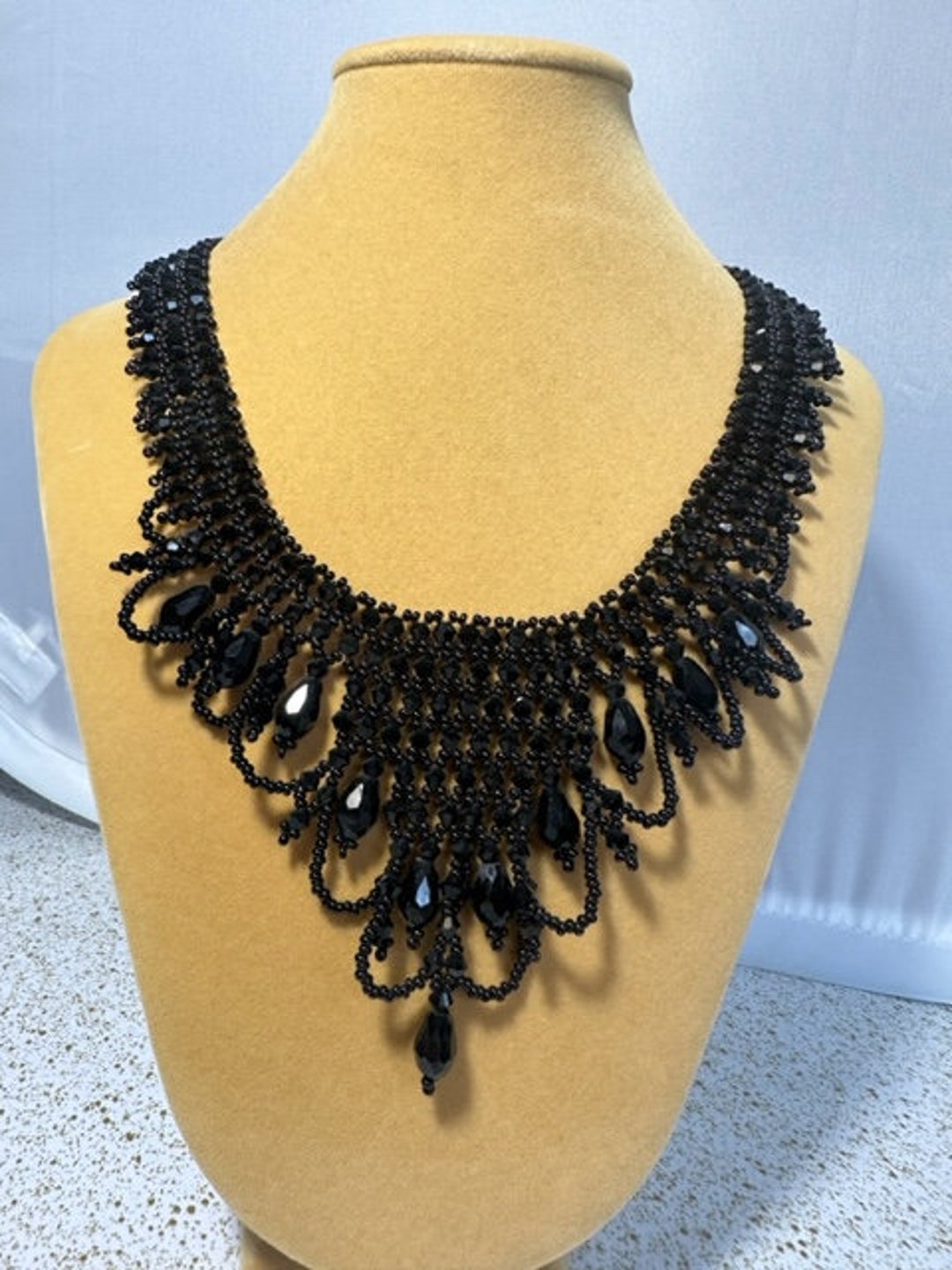 Beaded Collar Necklace - Etsy