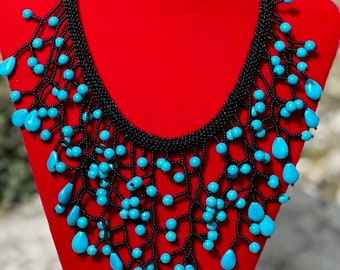 Turquoise Beaded Necklace