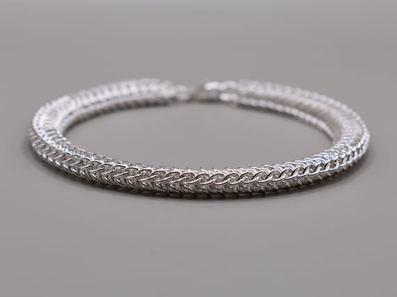 Handcrafted Dragonspine Chainmail Bracelet - Gold & Silver - Unisex Jewelry