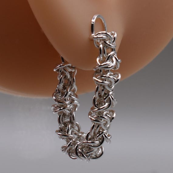 Handmade Orcweave Chainmail Earrings