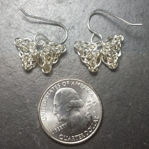 Sterling Silver Celtic Butterfly Earrings image 6