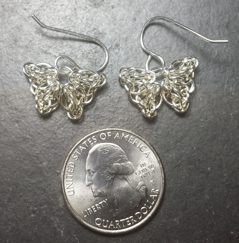 Sterling Silver Celtic Butterfly Earrings image 6