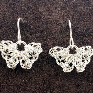 Sterling Silver Celtic Butterfly Earrings image 1