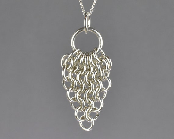 European Leaf Chainmail Pendant